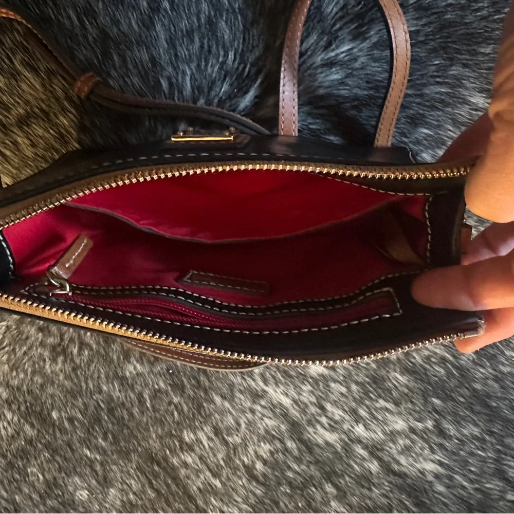 Dooney & Bourke Black Leather Shoulder Bag - Picture 6 of 7